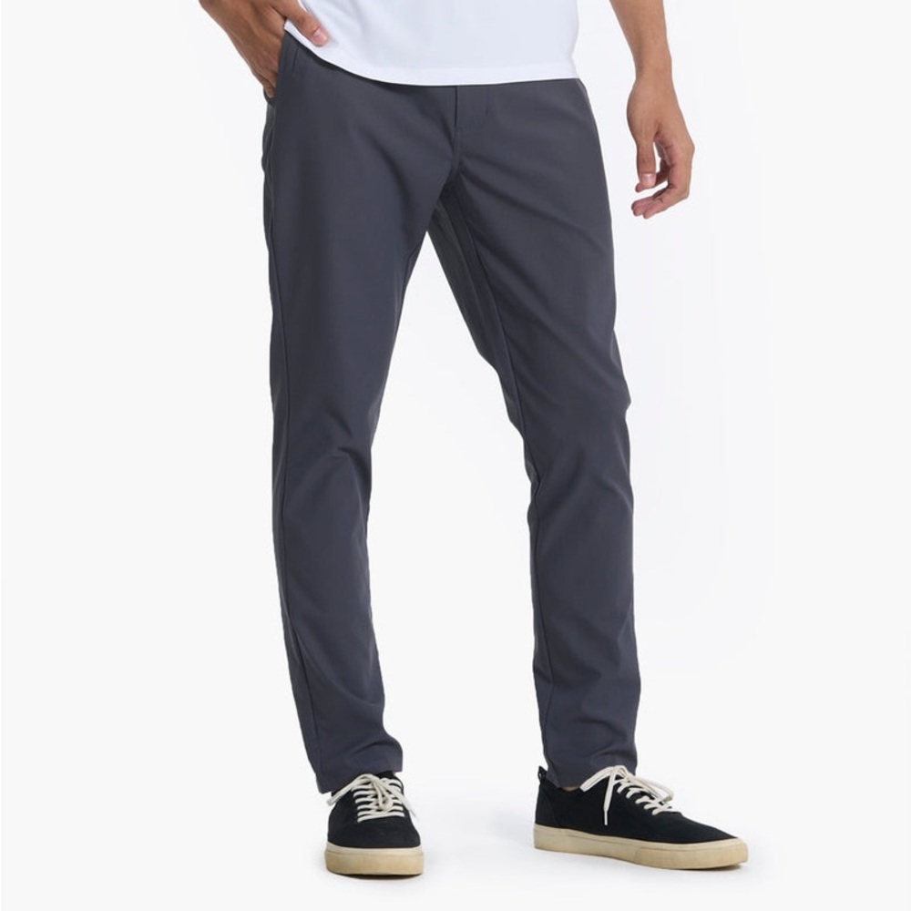 Vuori Men’s Cascade Tech Chino Pant | Charcoal | Prof. Tailored To 30” length